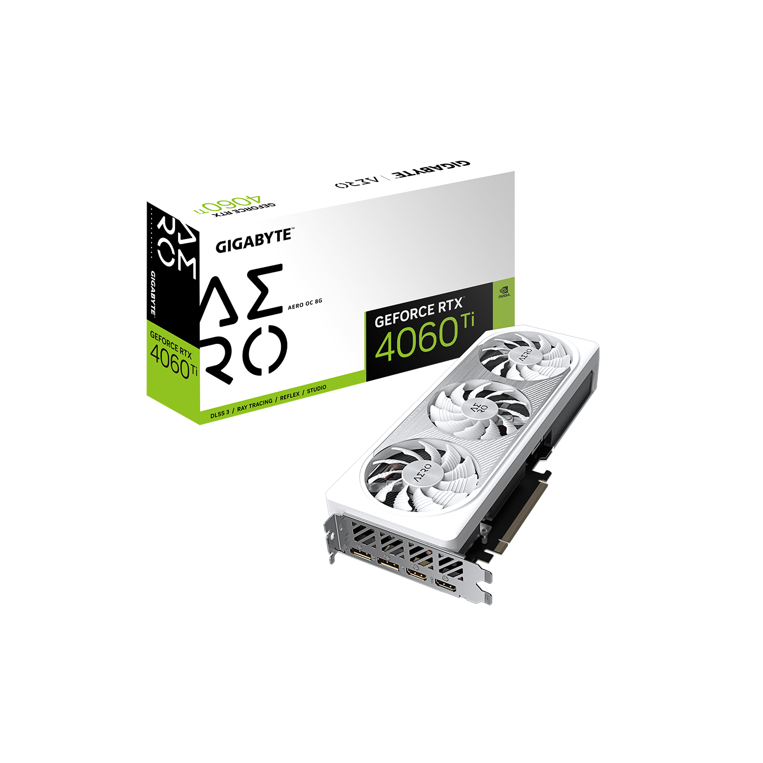 Gigabyte NVIDIA GeForce RTX 4060 Ti 8GB 2580MHz AERO OC Graphics Gigabyte NVIDIA GeForce RTX 4060 Ti 8GB 2580MHz AERO OC Graphics